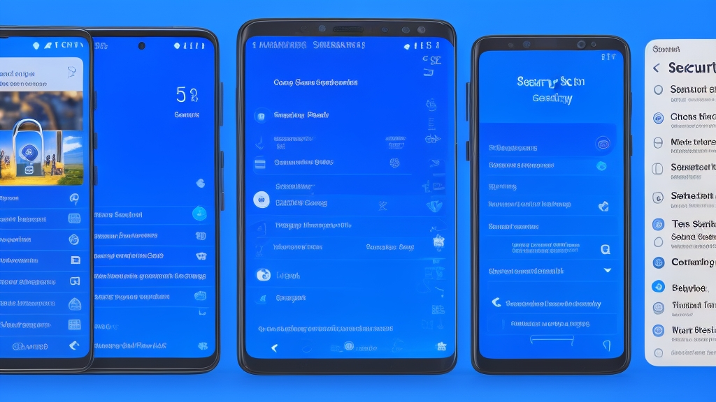 Samsung okostelefon biztonsági és adatvédelmi beállítások felülettel Knox Secure Folder ikonnal és biometrikus opciókkal