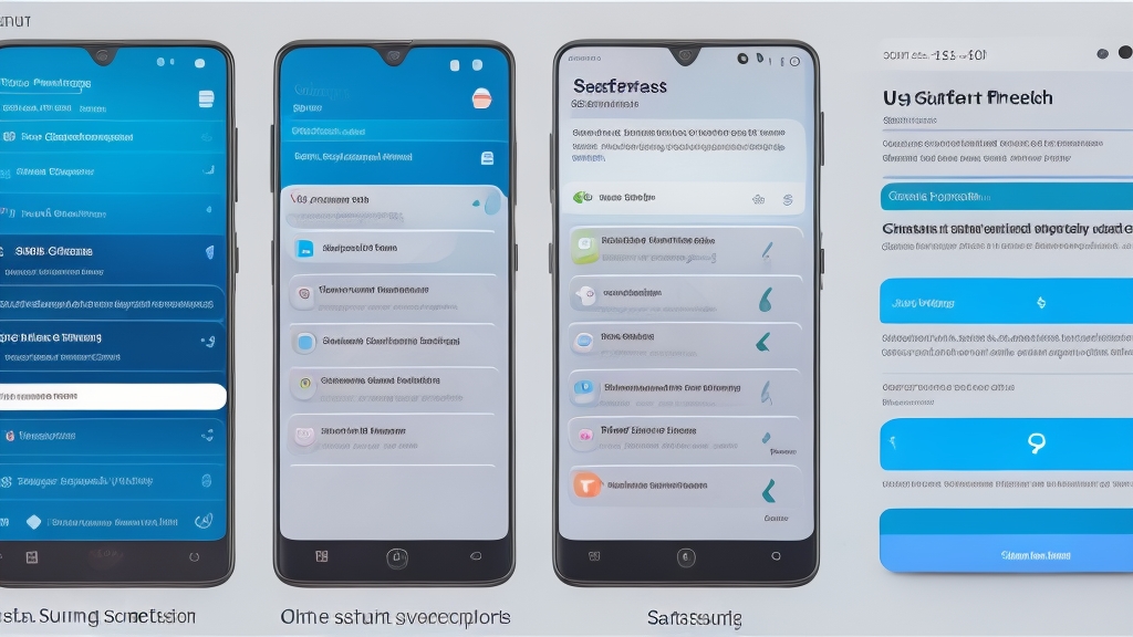 Samsung telefon képernyő szoftver frissítési beállítások menüvel One UI felülettel és letöltési folyamat jelzővel
