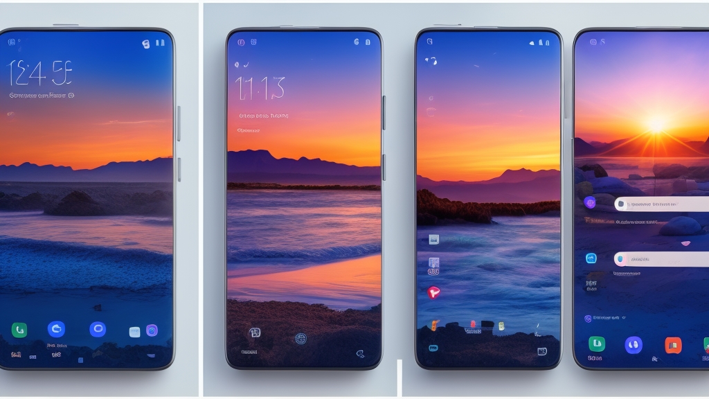 Samsung Galaxy telefon testreszabott One UI felülettel témákkal widgetekkel személyre szabási opciókkal modern tech lifestyle fotó stílusban